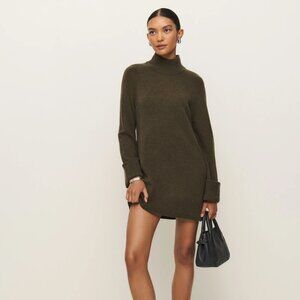 Reformation Olive Turtleneck Sweater Dress